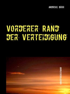 cover image of Vorderer Rand der Verteidigung